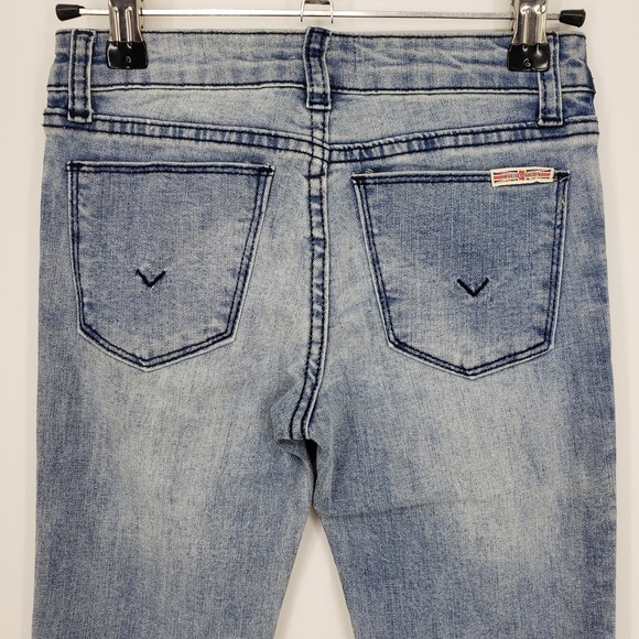Hudson Kids Tilly Skinny Jeans 12 Girls Ankle Raw Frayed Hem Light Wash Blue NEW - Picture 8 of 9